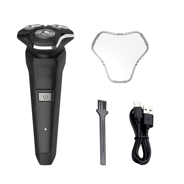 

electric shaver rotary razor men cordless beard trimmer facial hair remover
