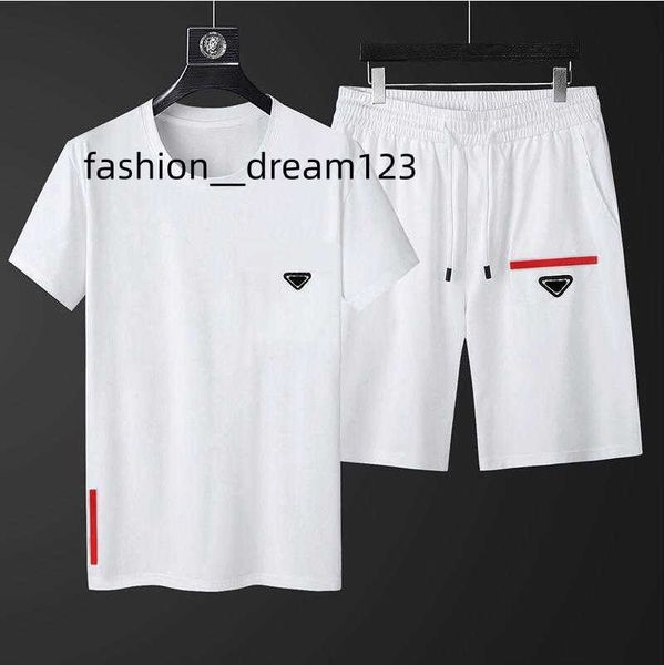 

women's hoodies sweatshirts p-ra summer designer mens tracksuits sets jogger sweatshirts sports shorts suitshort sleeve t-shirt board s, Black