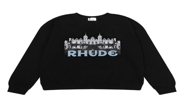 

2022 new print high weight cotton terry crew neck sweatshirt58611929061987, Black;brown