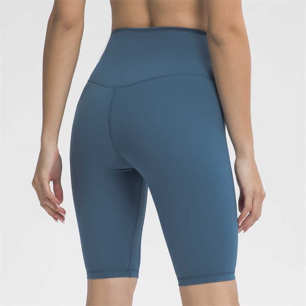 

lulu shorts yoga leggings women no front seam brushed workout shorts high waist ladies bike cycling shorts for gym fitness sports