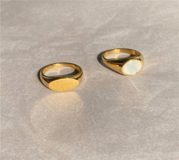 

titanium steel smooth surface 18k gold plated ring for women7709595, Silver