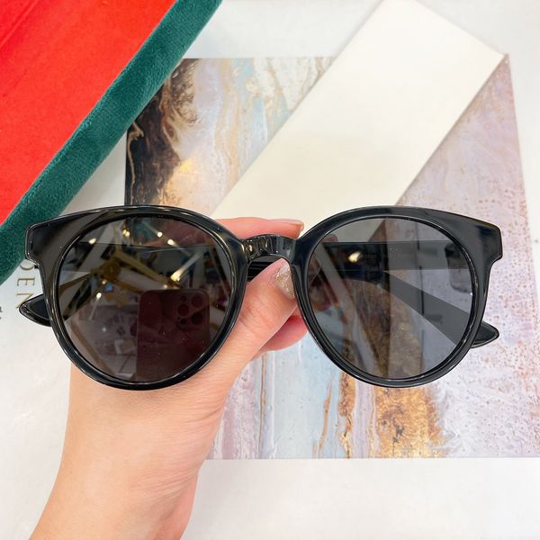 

black grey round sunglasses 0638 ladies summer shades sunnies uv protection eyewear with box, White;black