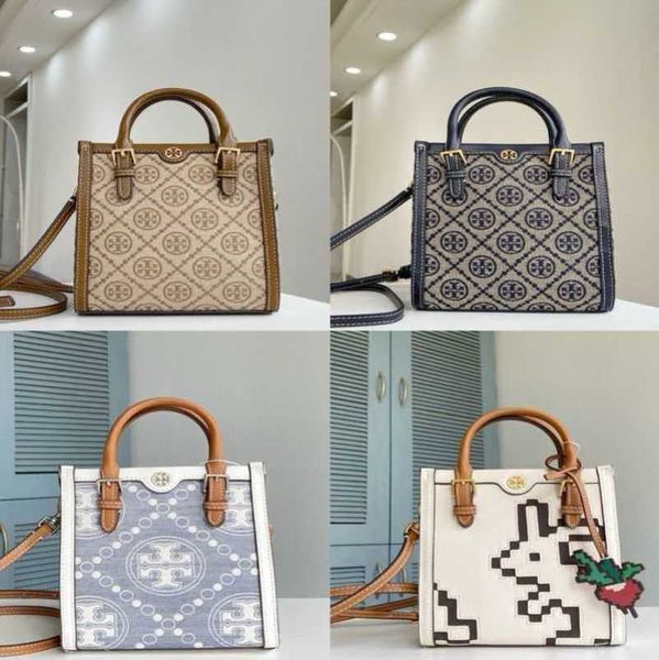 

designer luxury bags straight new tb women's old flower musical manual denim handbag rabbit mobile phone tote bag crossbody