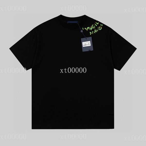 

22ss designer letter printed t shirts tee sweatshirt fashion high street short sleeves summer casual t-shirt breathable men women crew neck, Black;brown