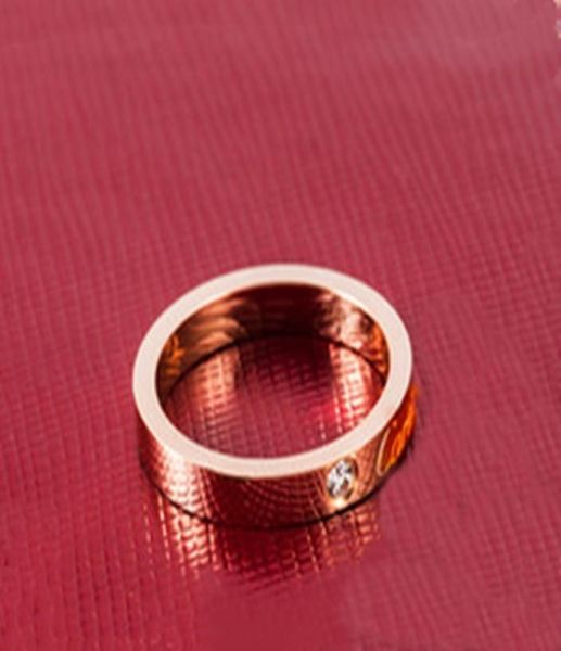 

2020 ring jewelry men women full cz diamond fashion ring gold 3 color couple ring titanium steel high polished rings with box fo4659576, Silver