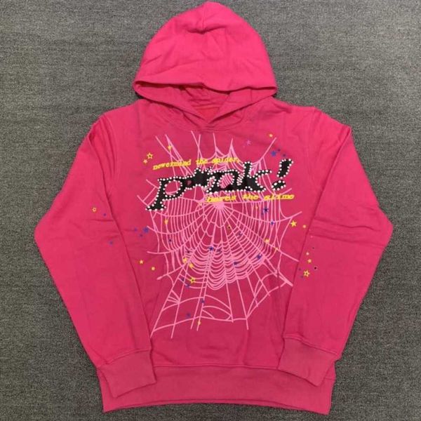 

men's hoodies sweatshirts 23ss spider 555 pink sp5der hoodies designer young streetwear thug 555 angel hoody men women 11 web pullover, Black