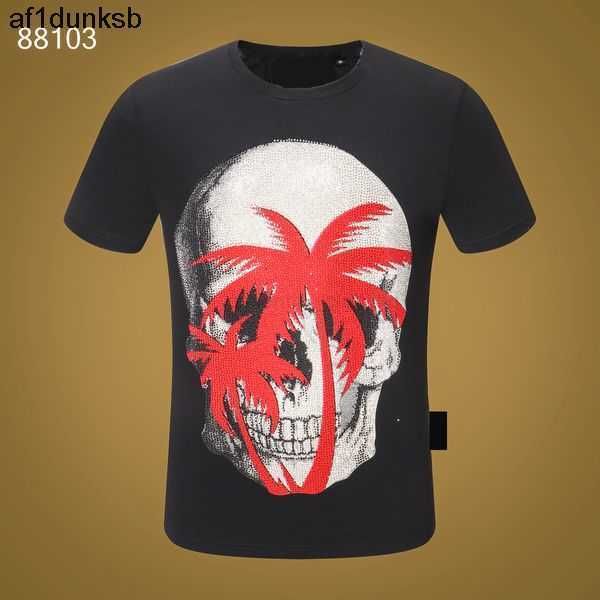 

sleeve philipps mens brown tshirts men short designer plein bear bear skull dollar diamond t brand shirt tee oneck skulls tshirt tees pb 23, White;black