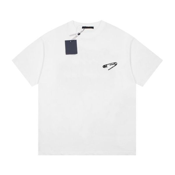 

2023s street hip hop round neck t shirt men's t-shirt 100% cotton letter printing women's men's short sleeve clothes 2vc11, Black;brown