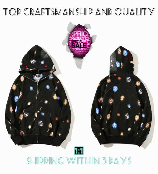 

full zip mens hoodies tiger jacket craftsmanship designer men women harajuku stylist sweatshirt fashion co-branding camouflage double hat ho, Black