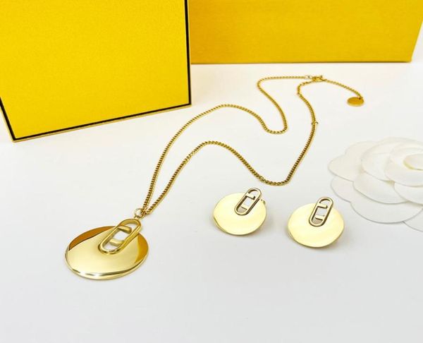

designer earring gold pendant necklace for mens women hoop earrings luxury designers jewelry set fashion lock chain link new neckl6692088, Silver