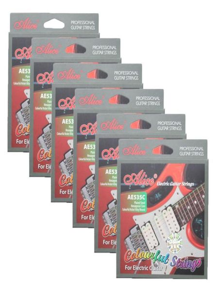 

6sets alice colorful electric guitar strings nickle alloy wound ae535c 009 sl1754726