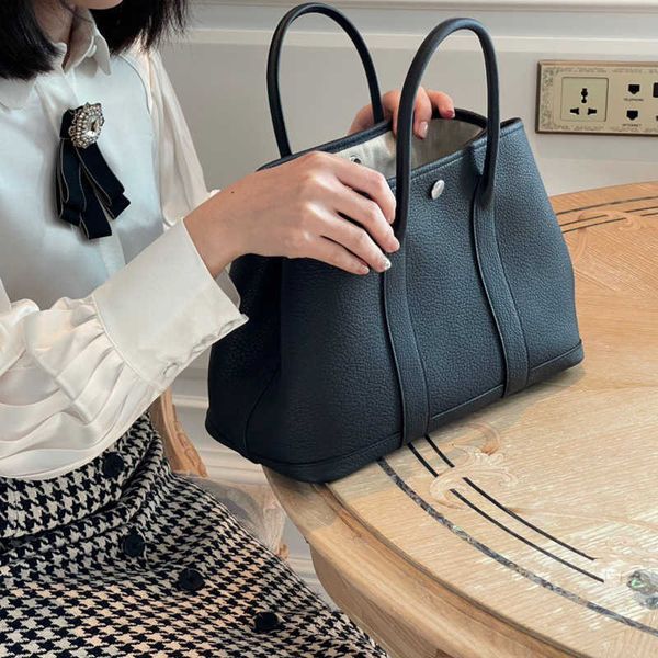 

highest quality classic garden party tote bag hand sewn wax thread genuine leather negonda cowhide garden bag with large capacity portable s