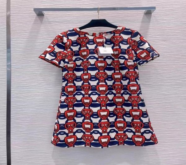 

2023 spring summer runway dresses o neck short sleeve print designer dress brand same style sundress 0302154176247, Black