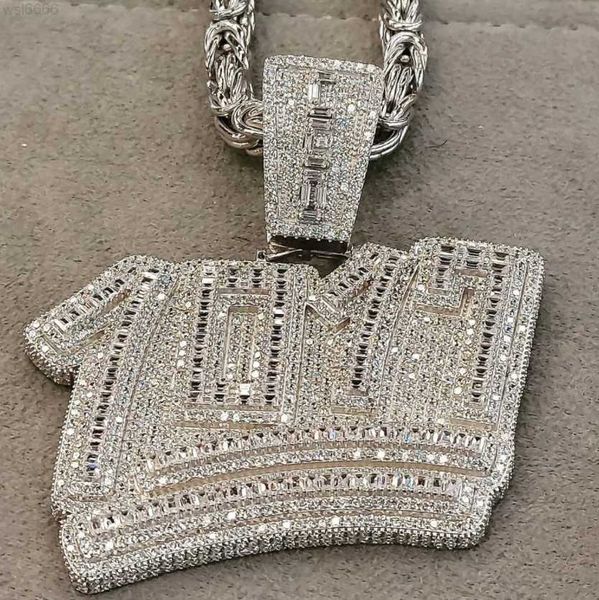 

foxi jewelry oem odm s925 silver 14k 10k hiphop number letter men iced out custom vvs moissanite pendant