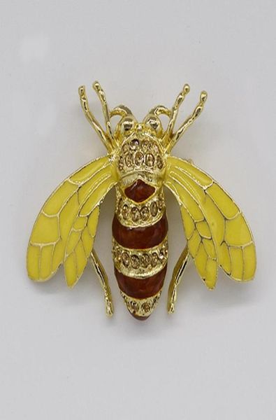 

whole brooch rhinestone enamel honey bee fashion pin brooches jewelry gift c1017093800950, Gray