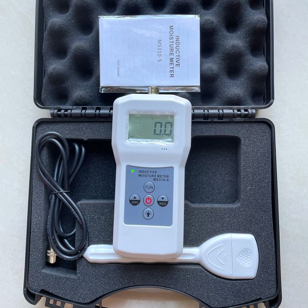 

high accuracy inductive portable moisture meter ms310-s for textile measuring range 0-99% 4 digital lcd
