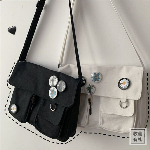 

evening bags cute canvas bag wild student women handbags shoulder female japanese harajuku diagonal crossbody for girl pouch bolsas 230727