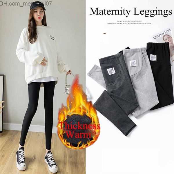 

maternity dresses new 2022 pregnant women's warm pants winter pregnant women's wool long legs short plush pregnant women's cl, White