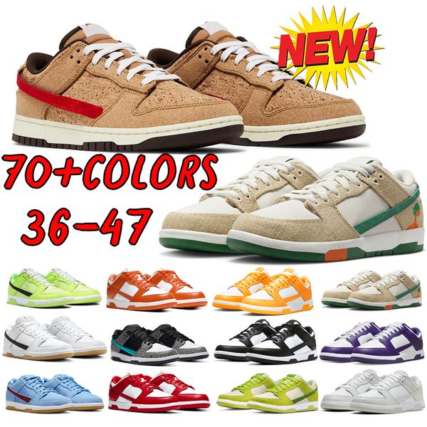 

2023 clot cork running shoe low panda triple pink grey fog syracuse casual team green medium olive unc georgetown sail gai jogging sneakers, Black