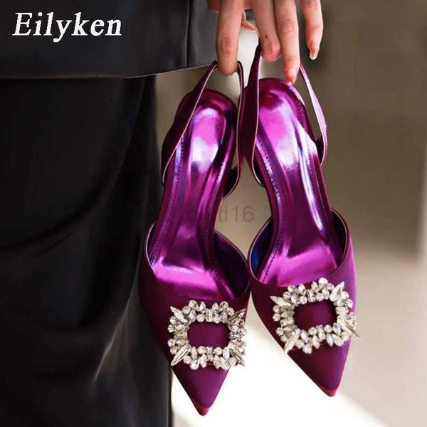 

dress shoes eilyken new autumn design silk women pumps crystal strange style high heels comfortable party wedding bride shoes, Black