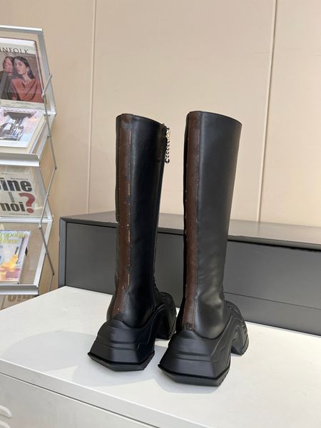 

luxury designer winter lockkate botta women boots high heels black calf leather lady pointed toe 0725