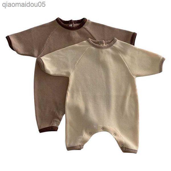 

cotton autumn baby romper for boys girls newborn jumpsuit korean toddler clothes infant one-piece kids onesie home leisure wear l230712, Blue