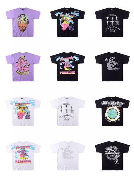 

mens t shirts women luxurys designers shirt fashion hellstar university american hip-hop rapper same graffiti print tee men casual short sle, White;black