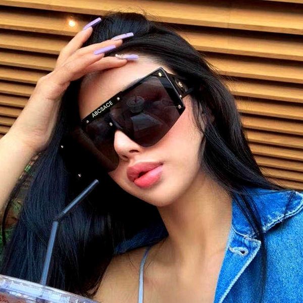 

11001 wholesale fashion designer luxury one piece punk sunglasses women vintage pilot sun glasses men sunglass oculos feminino gafas lentes, White;black