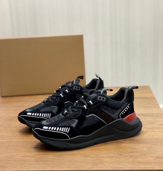 

italian imported cowhide paired mesh fabric splicing design men sneakers shoes print trainer platform striped sneaker vintage suede skateboa, Black