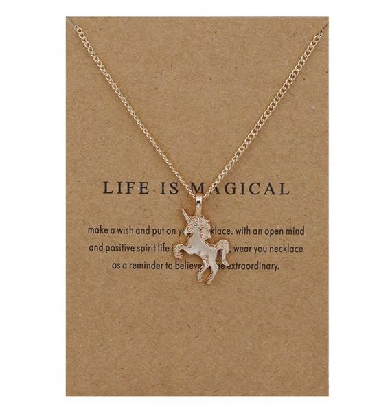 

unicorn pendant necklace life is magical necklaces for women girls christmas birthday gifts5854485, Silver