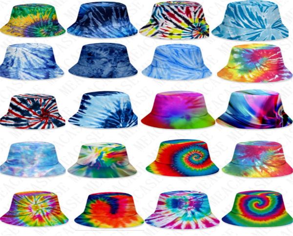 

25 style color tiedye bucket hat caps gradient sunhat with flat fashion outdoor hiphop cap adults kids beach sun hats5755356, Yellow