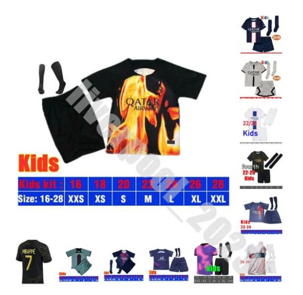 

2023 2024 soccer jerseys maillot de foot mbappe hakimi marquinhos verratti paris football shirt 22 23 24 sergio ramos fabian psgs hommes enf, Black;yellow