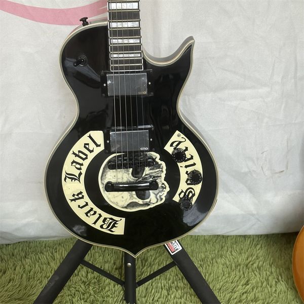 

lp guitar rosewood neck black label can custom and fast ship