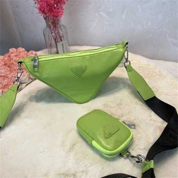 

2023 new luxury bags spring and triangle two piece set simple mahjong shoulder messenger