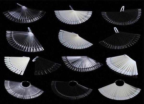 

false nail tips nature clear black fan finger full card nail art display practice acrylic uv gel polish tool manicure mfdx2135501, Red;gold