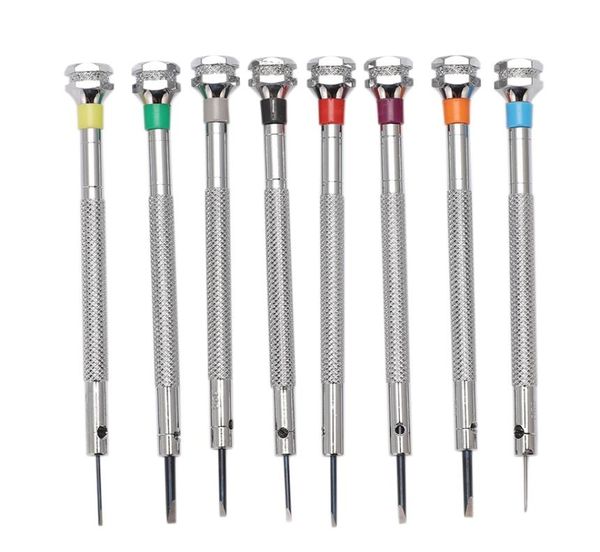 

repair tools kits 8pcslot 06mm2mm assort slotted flat screwdrivers set jewellers watch screwdriver for watchmakers5046639