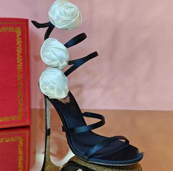 

heels women's high heeled luxury designers ankle wraparound evening shoes, Black