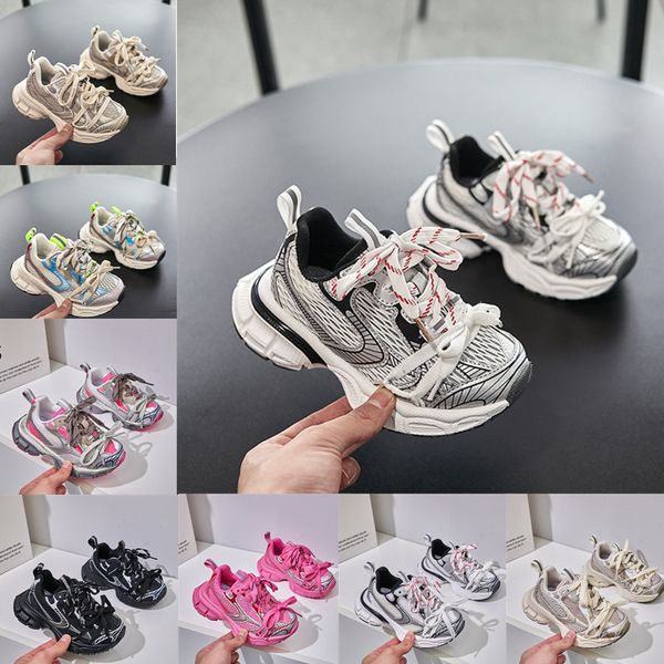 

designer shoes kids casual boy girls fashion sneakers party platforms daddy toddler leather foam runners childrens sports shoes size980, Black