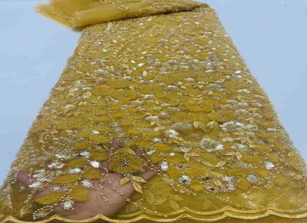 

fabric gold 3d handmade tulle lace net beaded sequins fabrics chiffon patches flowers bridaevent sewing dresses cloth for brides5524037, Black;white
