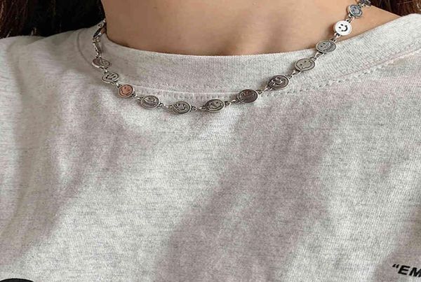 

mewanry spring 925 sterling silver face clavicle chain sweater necklace vintage punk birthday party jewelry gifts1688800