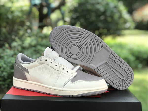 

2023 authentic 1 low og atmosphere grey outdoor shoes sail black toe wmns unc chicago white powder blue gym red sports sneakers with origina