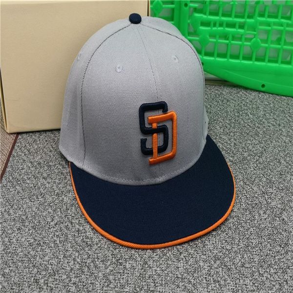 

gorros ajustados letras sd para hombre y mujer gorras de beisbol ajustadas con pico plano hip hop color marron hs 202293i, Black;white