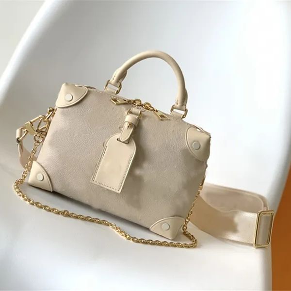 

designer luxury bags luis speedy 20 handbag cream bandouliere empreinte boston chain shoulder bag g 246076