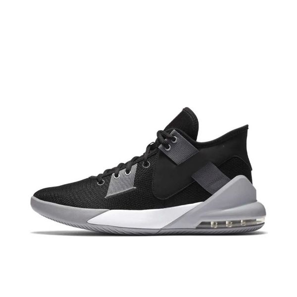 

breathable men's shoes max impact 2 cushioned mid combat basketball shoe for men, Black