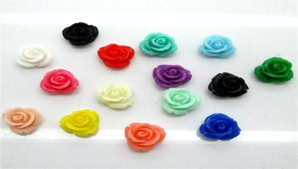 

random mixed bead caps resin rose flower hole flatback cabochon scrapbooking findings jewelry making components 200pcs lot252z5950634, Silver