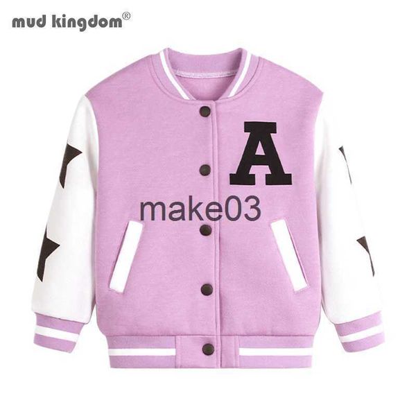 

jackets mudkingdom toddler boys girls bomber jacket thickened long sleeve vneck baseball coat stylish snap for kids clothes autumn 26t j2307, Blue;gray