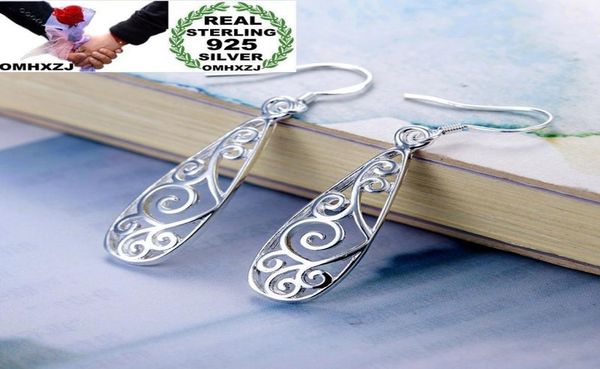 

omhxzj whole dangle chandelier personality fashion woman girl party wedding vintage silver hollowed 925 sterling silver earr8345542