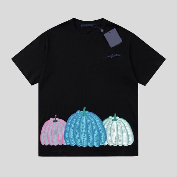

2023ss spring/summer designer letter print t shirt cotton fabric round neck pullover short sleeve t-shirt sweatshirt a7212, Black;brown