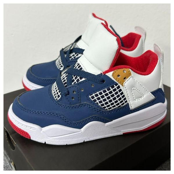 

4 kids shoes boys girls basketball toddler retro trainers black deadly pink red athletic sneakers kid 4s designer youth infant trainers grad