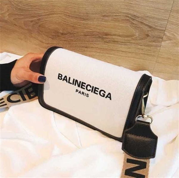 

female spring and simple wide belt shoulder korean letter texture messenger